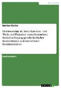 Heiratsanträge in 'Anna Karenina' und 'Pride and Prejudice' unter besonderer Berücksichtigung gesellschaftlicher Konventionen und nonverbaler Kommunikation