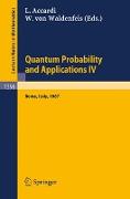 Quantum Probability and Applications IV
