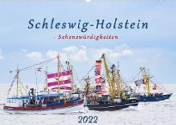 Schleswig-Holstein Sehenswürdigkeiten (Wandkalender 2022 DIN A2 quer)