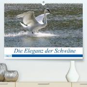 Die Eleganz der Schwäne (Premium, hochwertiger DIN A2 Wandkalender 2022, Kunstdruck in Hochglanz)