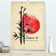 Sumi-e Kunst im japanischen Stil (Premium, hochwertiger DIN A2 Wandkalender 2022, Kunstdruck in Hochglanz)