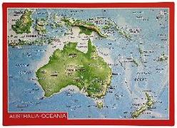 Reliefpostkarte Australien