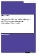 Statusanalyse über die Leistungsfähigkeit des Wasserrettungsdienstes der Bayerischen Wasserwacht