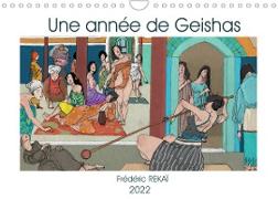 Une année de Geishas (Calendrier mural 2022 DIN A4 horizontal)