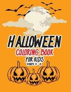 Halloween coloring book for kids ages 4 - 8: A beautiful Halloween coloring book for kids with pages of creative illustrations with monsters, which wi