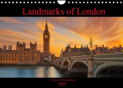 Landmarks of London (Wall Calendar 2022 DIN A4 Landscape)