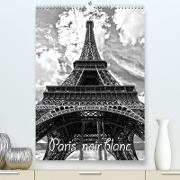 Paris noir blanc (Premium, hochwertiger DIN A2 Wandkalender 2022, Kunstdruck in Hochglanz)