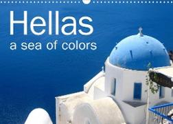 Hellas - a sea of colors / UK-Version (Wall Calendar 2022 DIN A3 Landscape)