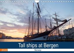 Tall ships at Bergen (Wall Calendar 2022 DIN A4 Landscape)