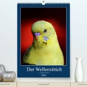 Wellis - Mein Freund der Wellensittich (Premium, hochwertiger DIN A2 Wandkalender 2022, Kunstdruck in Hochglanz)