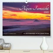 Alpen-Fernsichten von der Südwestalb und Oberen Donau (Premium, hochwertiger DIN A2 Wandkalender 2022, Kunstdruck in Hochglanz)