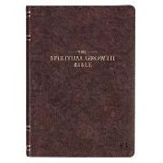 The Spiritual Growth Bible, Study Bible, NLT - New Living Translation Holy Bible, Faux Leather, Walnut Brown