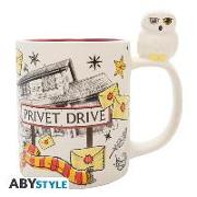 HARRY POTTER Tasse. 3D handle Hedwig & Privet Drive