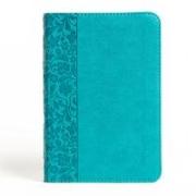 NASB Large Print Compact Reference Bible, Teal Leathertouch