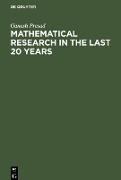 Mathematical Research in the last 20 years