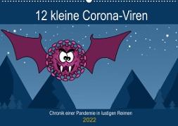 12 kleine Corona-Viren (Wandkalender 2022 DIN A2 quer)