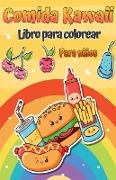 Libro para colorear de comida kawaii