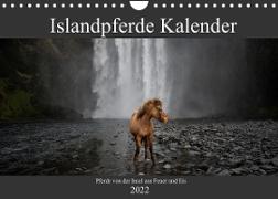 Islandpferde Kalender - Pferde von der Insel aus Feuer und Eis (Wandkalender 2022 DIN A4 quer)