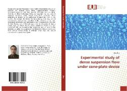 Experimental study of dense suspension flow under cone-plate device