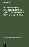Hannoversche Städte-Ordnung vom 24. Juni 1858