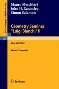 Geometry Seminar "Luigi Bianchi" II - 1984