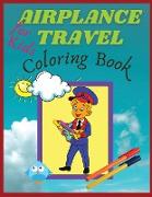 Airplane travel coloring book for kids