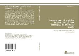 Comparison of a global submission of new biological or chemical entity