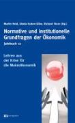 Jahrbuch Normative und institutionelle Grundfragen der Ökonomik / Lehren aus der Krise für die Makroökonomik