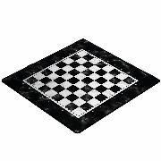 Spielmatte Schach Marmor schwarz 40x40cm