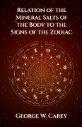 Relation of the Mineral Salts of the Body to the Signs of the Zodiac