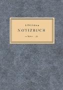 Dünnes Notizbuch A5 liniert - Notizheft 30 Seiten 90g/m² - Softcover blau meliert - FSC Papier