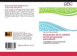 Evaluación de la calidad de los programas educativos