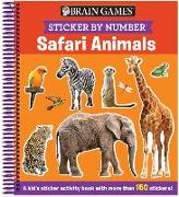 Brain Games - Sticker by Number: Safari Animals (for Kids Ages 3-6): A Kid's Sticker Activity Book with More Than 150 Stickers! [With Sticker(s)]