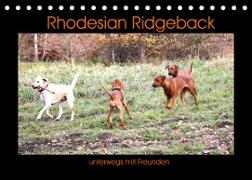 Rhodesian Ridgeback unterwegs mit Freunden (Tischkalender 2022 DIN A5 quer)