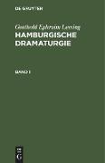 Hamburgische Dramaturgie, Band 1, Hamburgische Dramaturgie Band 1
