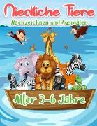 Niedliche Tiere nachzeichnen und ausmalen