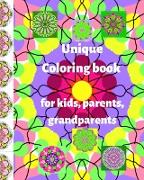 Unique coloring book for children, parents, grandparents