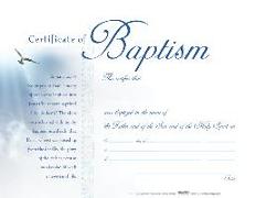 Baptism - White Clouds Flat Certificate (Pkg 6)