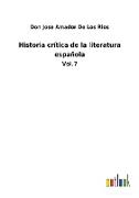 Historia crítica de la literatura española