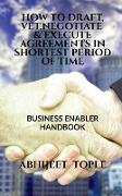 HOW TO DRAFT, VET, NEGOTIATE & EXECUTE AGREEMENTS IN SHORTEST PERIOD OF TIME