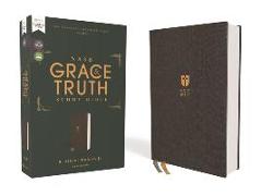 NASB, The Grace and Truth Study Bible (Trustworthy and Practical Insights), Cloth over Board, Gray, Red Letter, 1995 Text, Comfort Print
