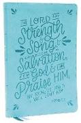 NKJV, Thinline Bible, Verse Art Cover Collection, Leathersoft, Teal, Red Letter, Comfort Print