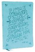 NKJV, Thinline Bible, Verse Art Cover Collection, Leathersoft, Teal, Red Letter, Thumb Indexed, Comfort Print