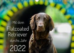 Mit dem Flatcoated Retriever durchs Jahr (Wandkalender 2022 DIN A3 quer)