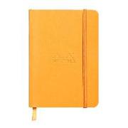 Rhodiarama Notizbuch Softcover A6 72 Blatt Dot-Lineatur orange 90g, mit Gummizugverschluss
