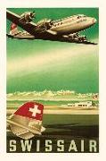 Vintage Journal Swiss Airline Travel Poster