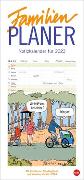 Peter Butschkow Familienplaner 2023. Familienkalender mit 5 Spalten. Humorvoll illustrierter Familien-Wandkalender mit Schulferien und Stundenplänen