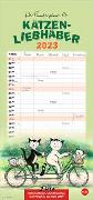 Jacob Familienplaner 2023. Terminkalender für Katzenliebhaber. Praktischer Familienkalender mit 5 Spalten. Liebevoll illustrierter Wandplaner für Familien