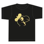 Globi T-Shirt Jubiläum schwarz mit goldenem Kopf, 98/104