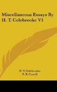 Miscellaneous Essays By H. T. Colebrooke V1